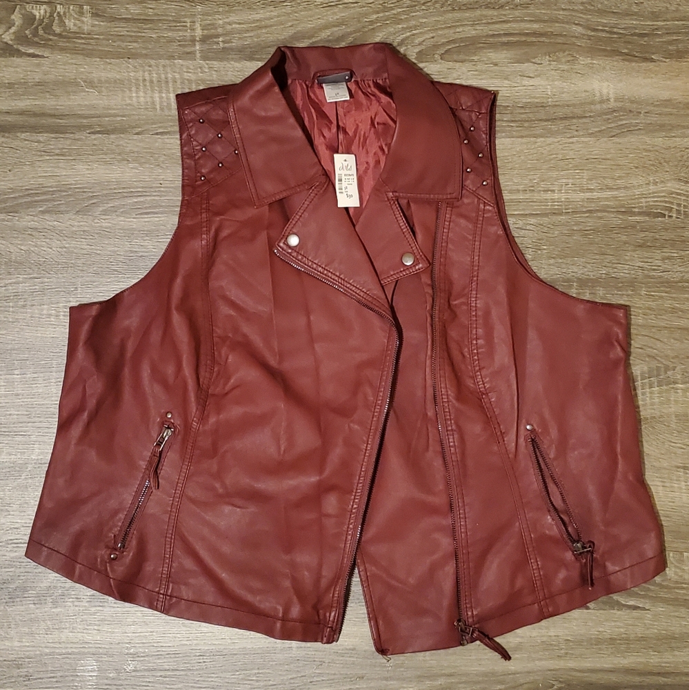 Faux Leather Vest